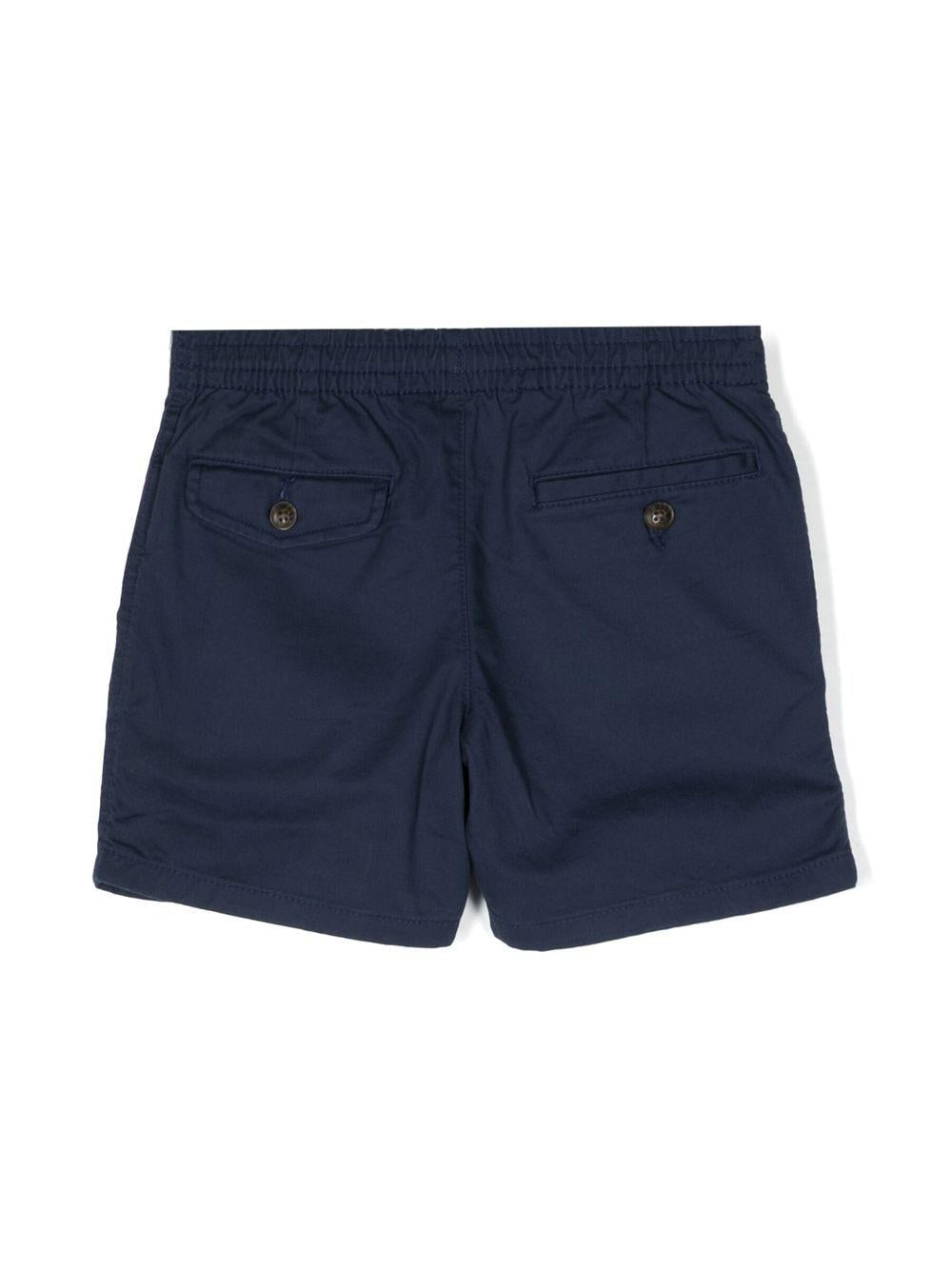 Shorts per bambino Polo Ralph Lauren Kids blu con caratteristico motivo Polo Pony - Rubino Kids
