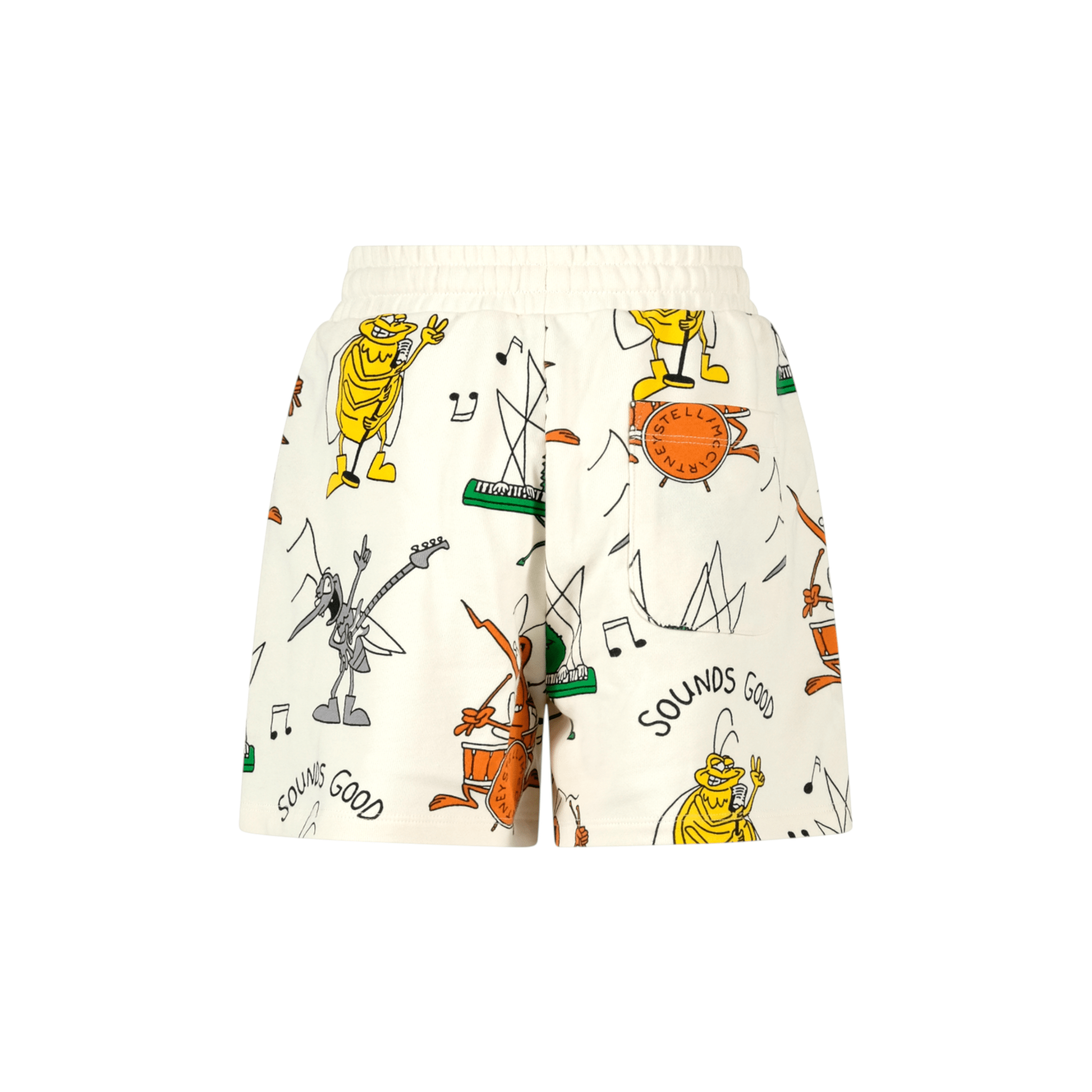 Shorts per bambino Stella McCartney Kids bianchi con stampa grafica - Rubino Kids
