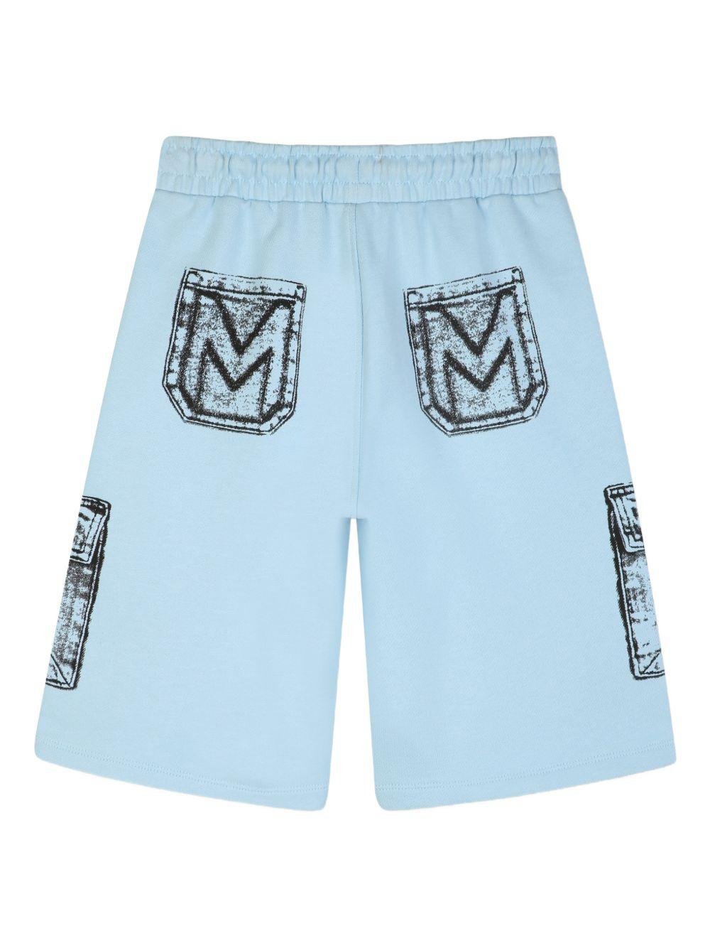 Shorts per bambino The Marc Jacobs azzurro con stampa grafica - Rubino Kids