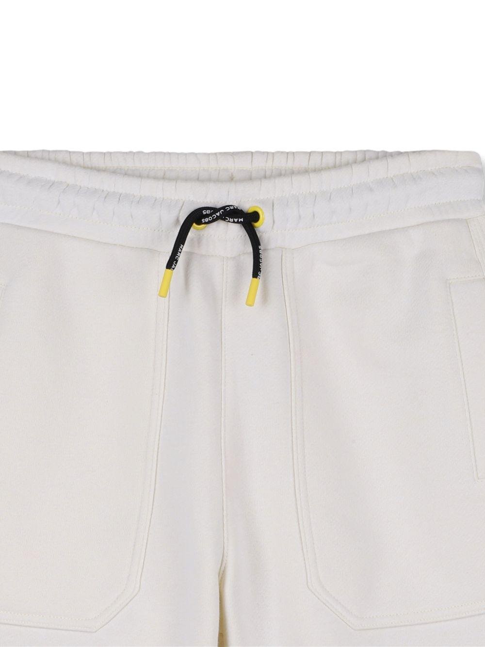 Shorts per bambino The Marc Jacobs Kids bianchi con toppa con logo posteriore - Rubino Kids