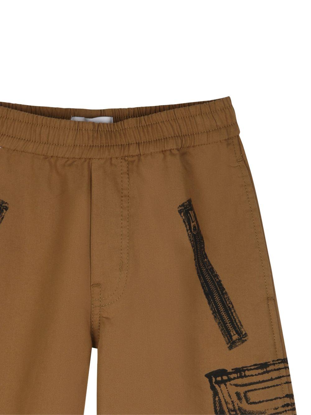 Shorts per bambino the Marc Jacobs Kids marrone con stampa trompe - l'oeil - Rubino Kids