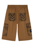 Shorts per bambino the Marc Jacobs Kids marrone con stampa trompe - l'oeil - Rubino Kids