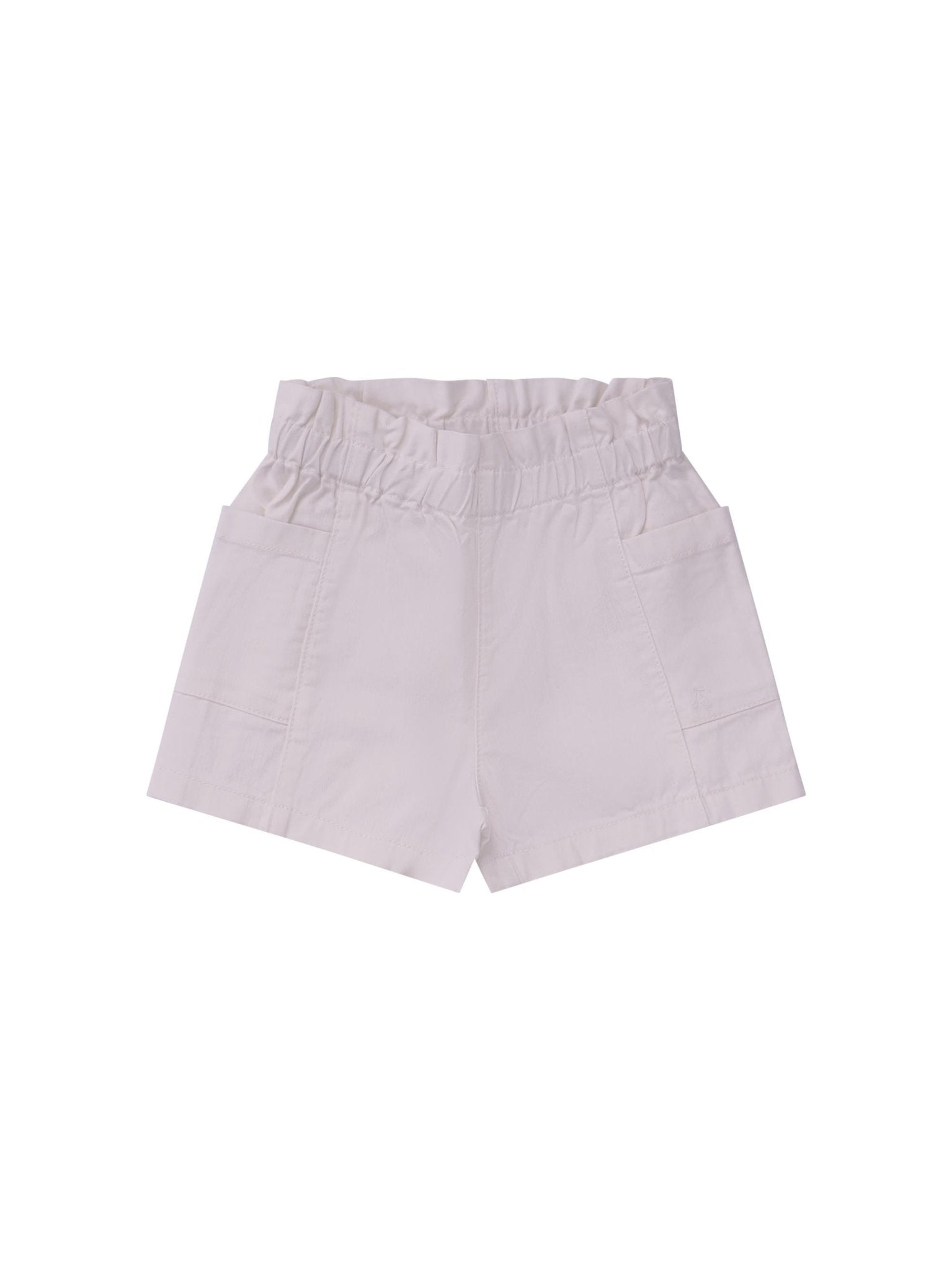 Shorts per neonata Bonpoint bianchi con dettaglio logo - Rubino Kids