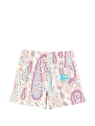 Shorts per neonata Etro Kids multicolor con logo ricamato - Rubino Kids