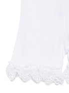 Shorts per neonata JESURUM BABY Cecilia bianco con rifinitura crochet - Rubino Kids