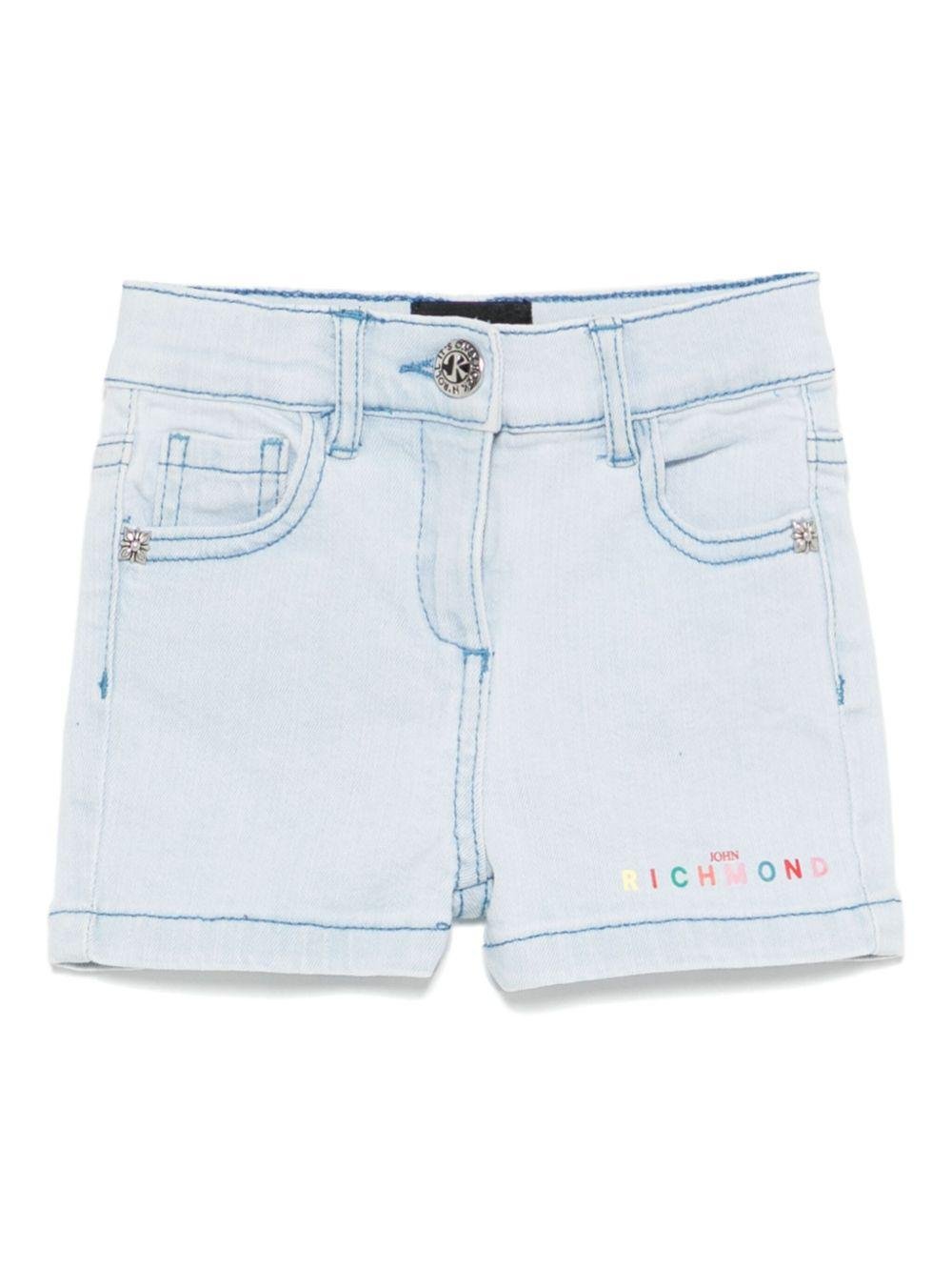 Shorts per neonata John Richmond Junior in denim azzurro - Rubino Kids