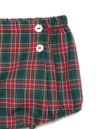 Shorts per neonata Mariella Ferrari rosso e verde con motivo a quadri - Rubino Kids