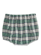 Shorts per neonata Mariella Ferrari verde e bianco con motivo a quadri - Rubino Kids