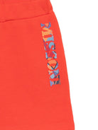 Shorts per neonata Missoni Kids arancione con stampa logo sul davanti - Rubino Kids