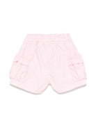 Shorts per neonata Monnalisa rosa con rifiniture ruches - Rubino Kids