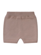 Shorts per neonati Fendi Kids beige con ricamo orsetto sul davanti - Rubino Kids