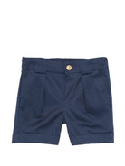 Shorts per neonato Balmain Kids blu con passanti per cintura - Rubino Kids