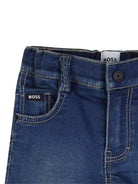 Shorts per neonato Boss Kids denim con cinque tasche - Rubino Kids