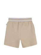 Shorts per neonato Boss Kids marrone chiaro con vita a righe - Rubino Kids