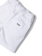 Shorts per neonato Emporio Armani Kids bianchi con applicazione con logo - Rubino Kids