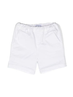 Shorts per neonato Emporio Armani Kids bianchi con placca con logo