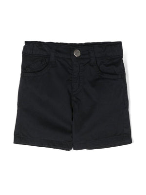Emporio Armani Kids blue baby shorts with logo-engraved buttons