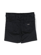 Shorts per neonato Emporio Armani Kids blu con bottoni con logo inciso - Rubino Kids