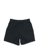 Shorts per neonato Emporio Armani Kids blu con logo aquila sul davanti - Rubino Kids