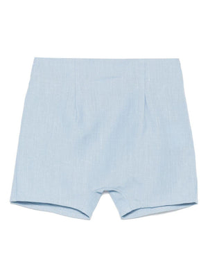 JESURUM BABY Armando baby boy shorts in light blue with pleated details