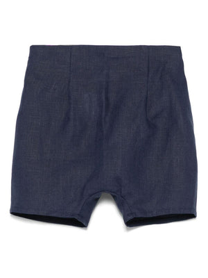 JESURUM BABY Armando blue baby shorts with pleated details