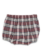Shorts per neonato Mariella Ferrari bordeaux e bianco con motivo a quadri - Rubino Kids