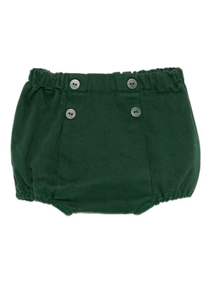 Mariella Ferrari baby shorts in green with ruffled details