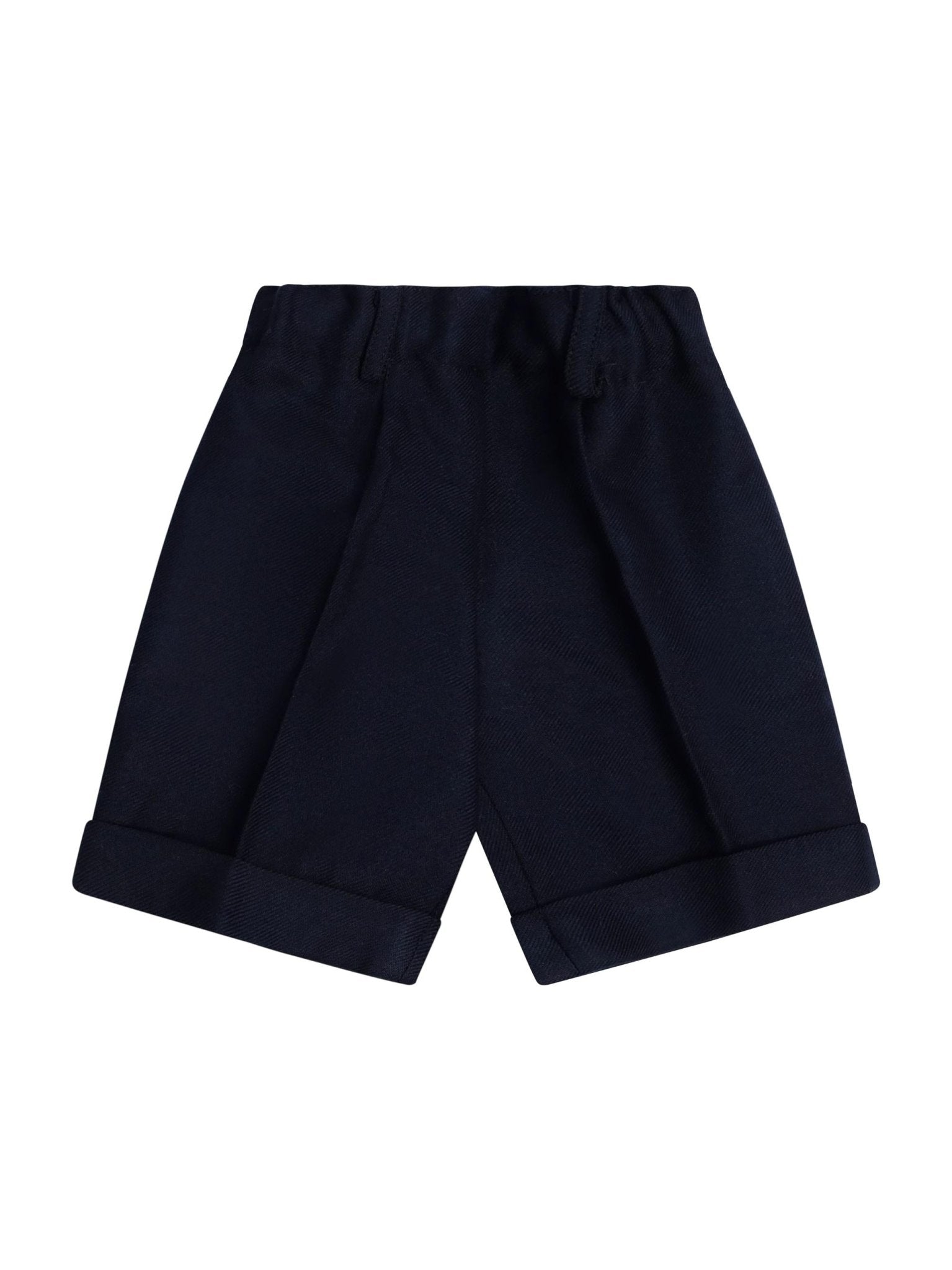 Shorts per neonato Paio Crippa blu con passanti per cintura - Rubino Kids