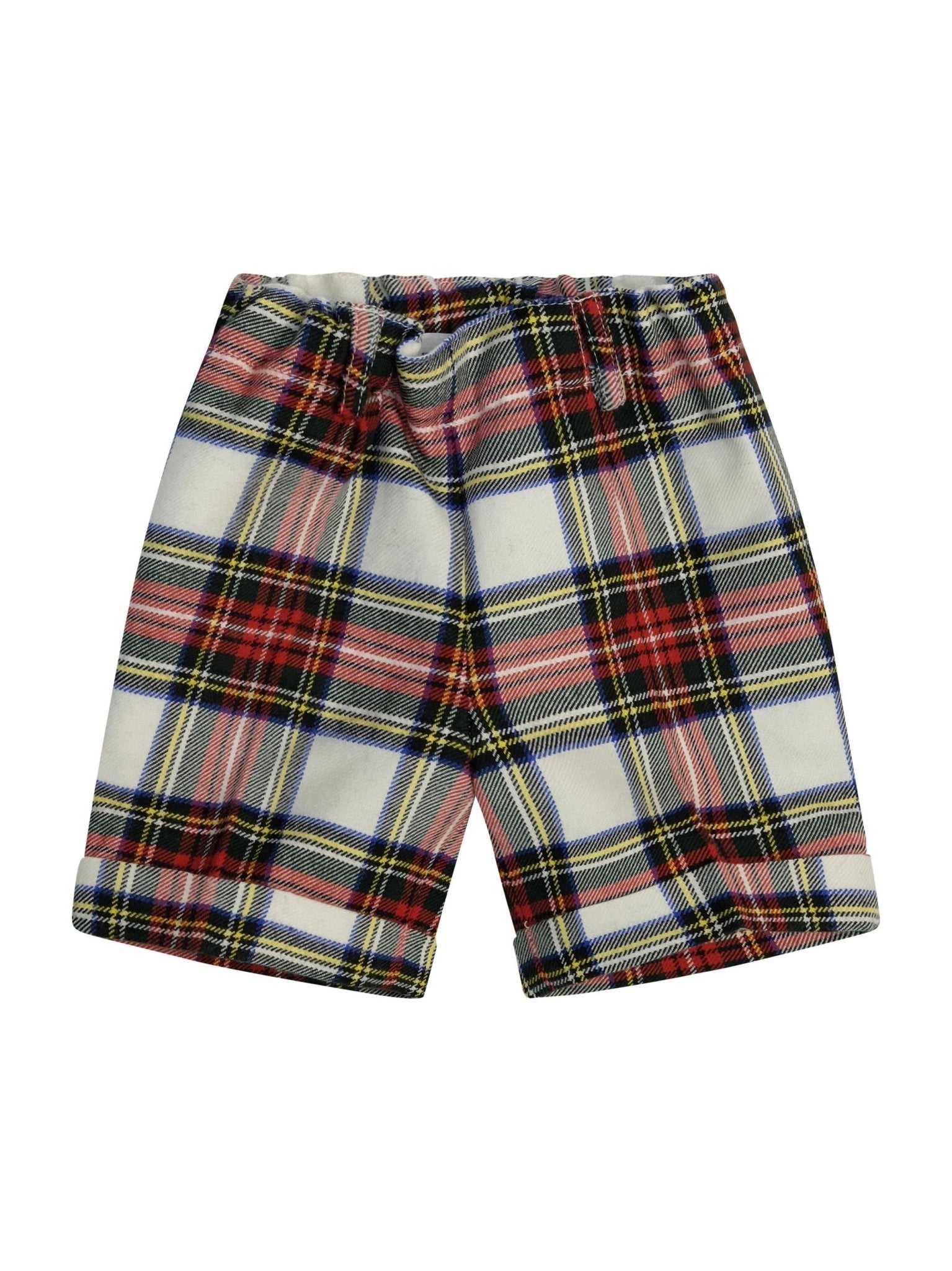 Shorts per neonato Paio Crippa multicolore con motivo a quadri - Rubino Kids