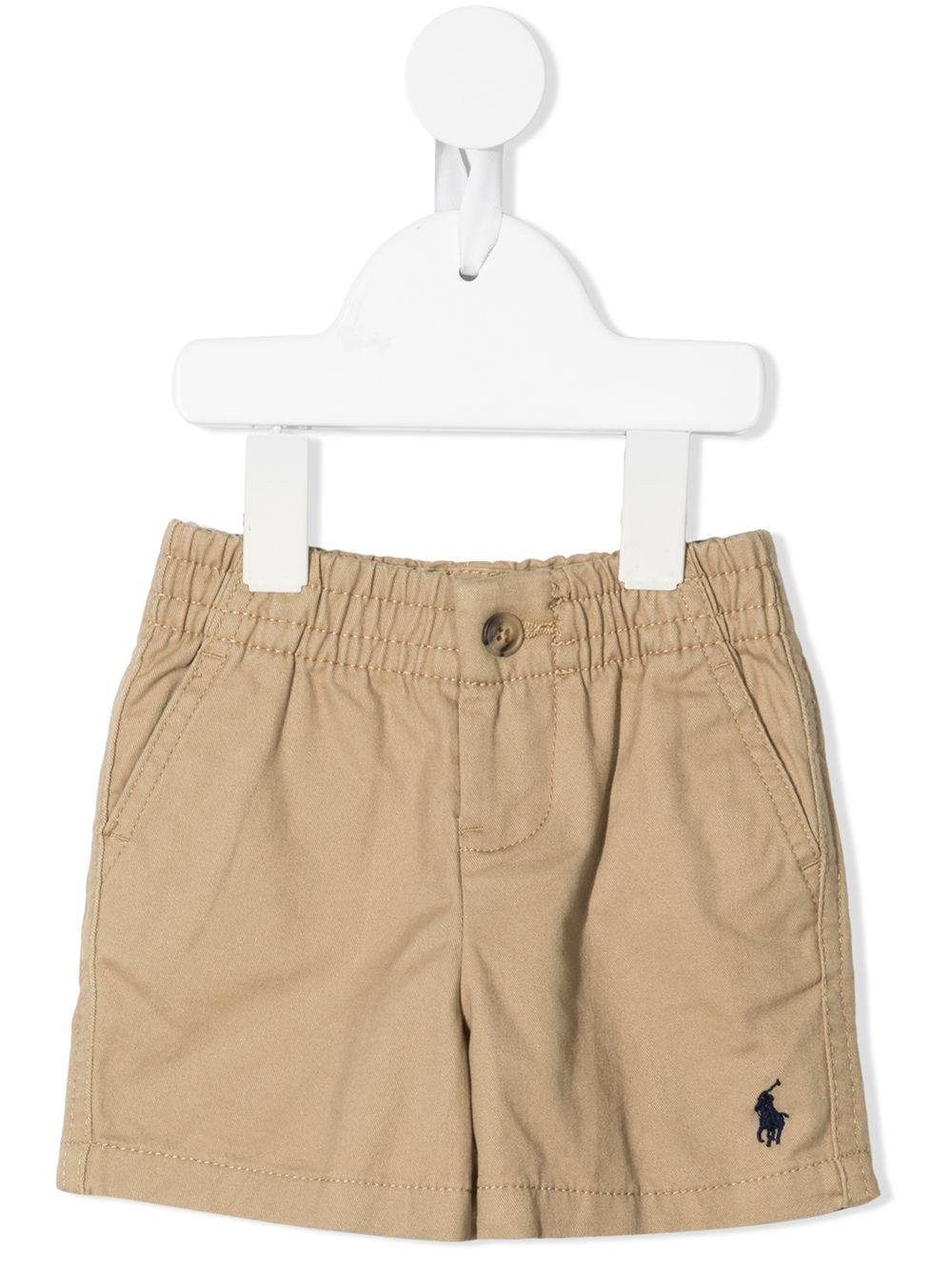 Shorts per neonato Polo Ralph Lauren Kids beige con caratteristico motivo Polo Pony - Rubino Kids