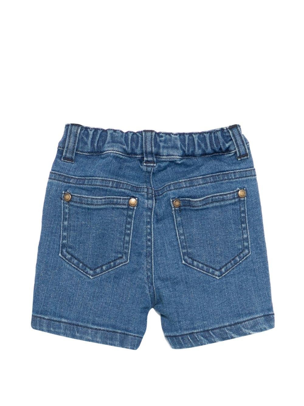 Shorts per neonato Roberto Cavalli Kids denim con tasche posteriori - Rubino Kids