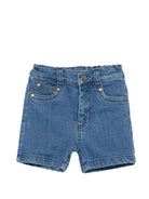 Shorts per neonato Roberto Cavalli Kids denim con tasche posteriori - Rubino Kids