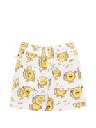 Shorts per neonato Stella McCartney Kids bianco con stampa - Rubino Kids