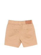 Shorts per neonato Trussardi Jeans beige con passanti per cintura - Rubino Kids
