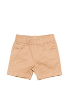 Shorts per neonato Trussardi Jeans beige con passanti per cintura - Rubino Kids