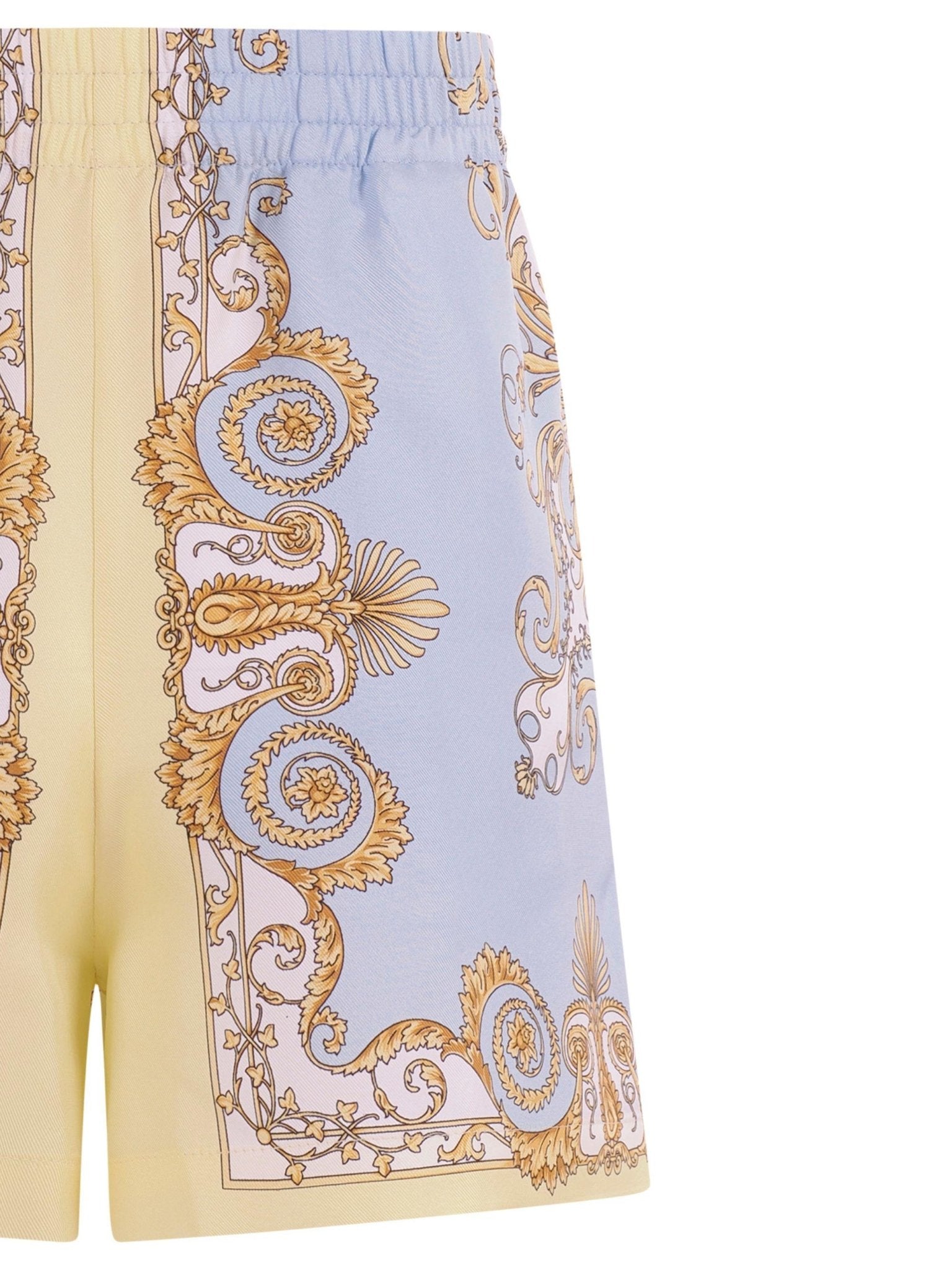 Shorts per neonato Versace Kids bianco con decorazioni oro - Rubino Kids