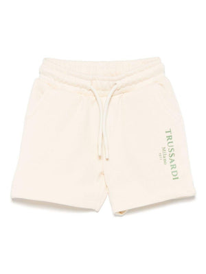 Shorts sportivi per neonato TRUSSARDI JUNIOR beige con logo