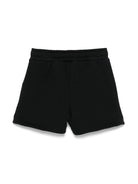 Shorts Teddy Bear con stampa per bambina Moschino Kids nero con orlo curvo - Rubino Kids