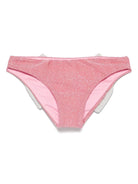 Slip bikini Madame per bambina MC2 Saint Barth Kids rosa con dettaglio fiocco - Rubino Kids