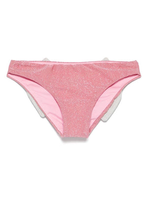 Slip bikini Madame per bambina MC2 Saint Barth Kids rosa con dettaglio fiocco