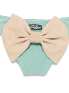 Slip bikini Madame per bambina MC2 Saint Barth Kids verde con dettaglio fiocco - Rubino Kids