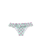 Slip bikini per bambina MC2 Saint Barth Kids verde con bordo arricciato - Rubino Kids