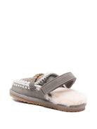 Slippers per bambina Mou Kids grigia con dettaglio all'uncinetto - Rubino Kids