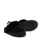 Slippers per bambina UGG Kids Funkette nero con fascia con logo stampato - Rubino Kids