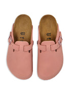 Slippers per bambini Birkenstock Kids Boston rosa con chiusura con fibbia - Rubino Kids
