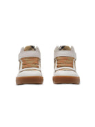 Sneakers alte per bambina Burberry Kids beige a quadri - Rubino Kids