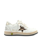 Sneakers Ballstar per bambino Golden Goose Kids bianche con applicazione a stella - Rubino Kids