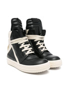 Sneakers Geo Baskets per bambino Rick Owens Kids nere con chiusura laterale con zip - Rubino Kids