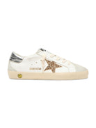 Sneakers in pelle per bambina Golden Goose Kids bianco con stella glitter - Rubino Kids