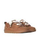 Sneakers Lo Lowmel UGG Kids marroni con applicazione sulla linguetta con logo - Rubino Kids